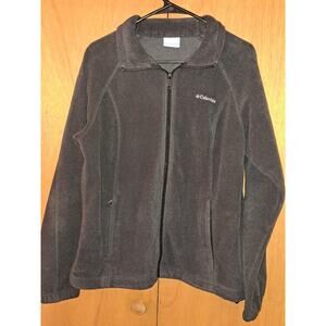 Women's Columbia Zip up Black Light weight Sweatshirt Size Large